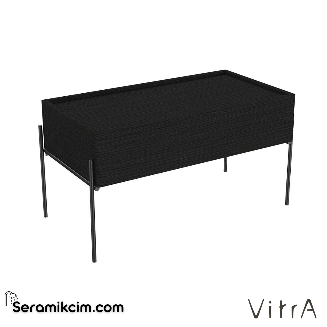 Vitra Equal Alt Ünite, 80 Cm, Hareli Siyah Meşe - 64109