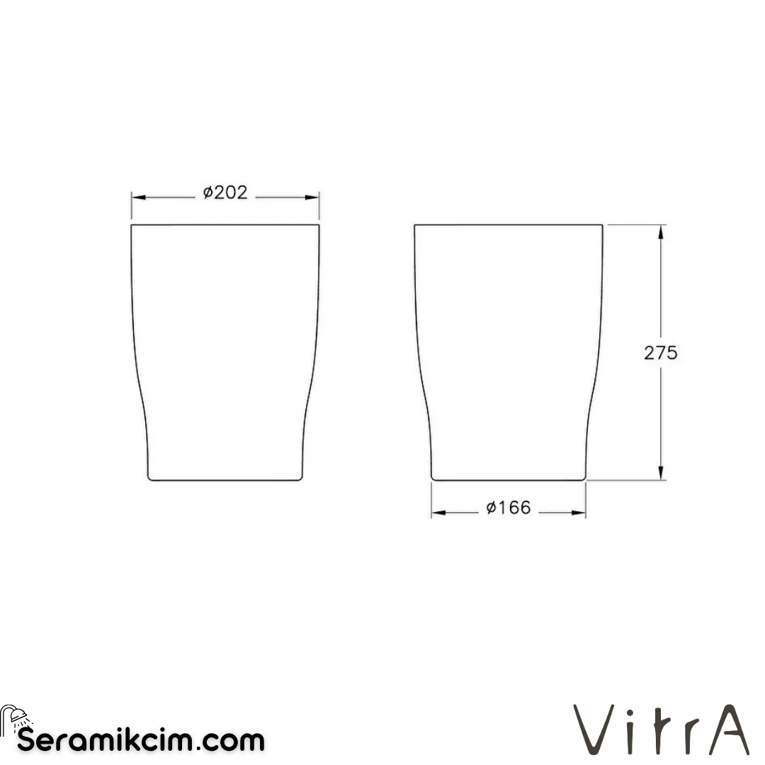 VitrA Eternity Çöp Kovası (3 litre) Beyaz A4430057