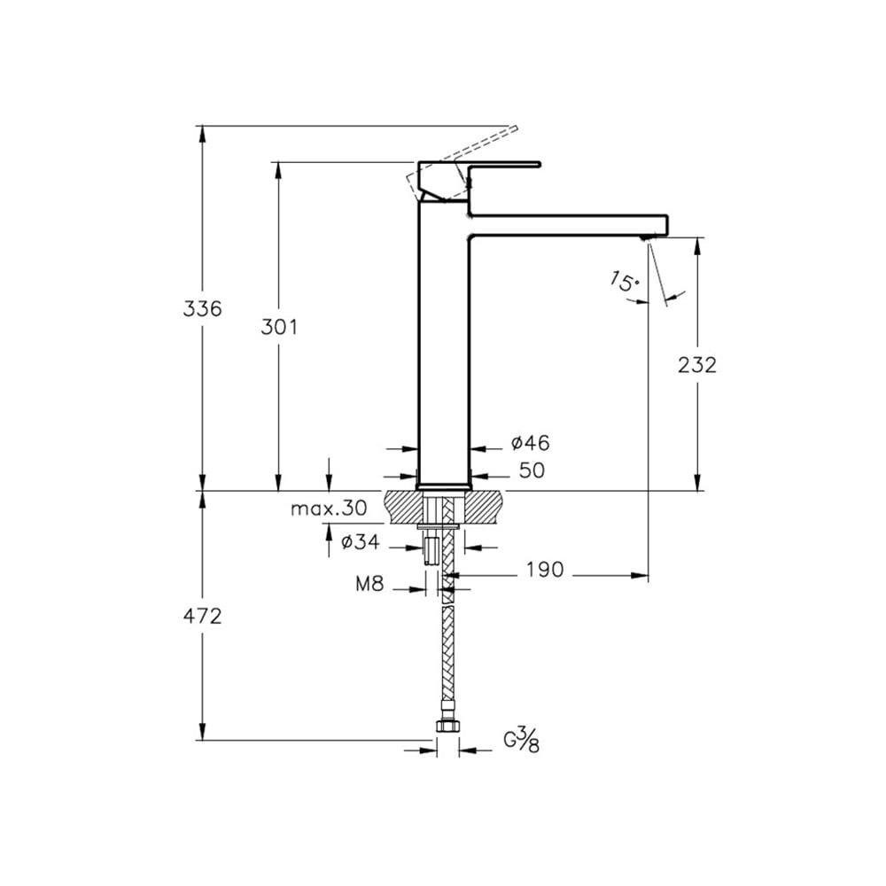 VitrA Flo S Çanak Lavabo Bataryası Altın A4258723 - A4258723
