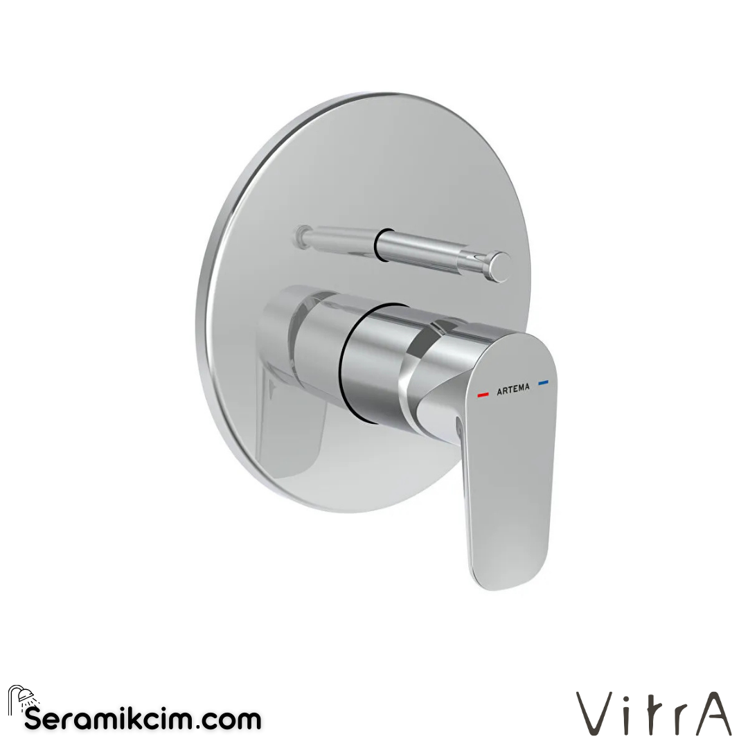 VitrA Flow Soft Ankastre Mekanik Banyo Bataryası (V-Box, sıva üstü grubu) Krom A43228 - A43228