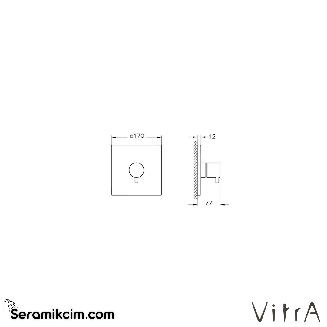 VitrA Flow Square Ankastre 3 Yollu Yönlendirici (V-Box, sıva üstü grubu) A4338834 - A4338834