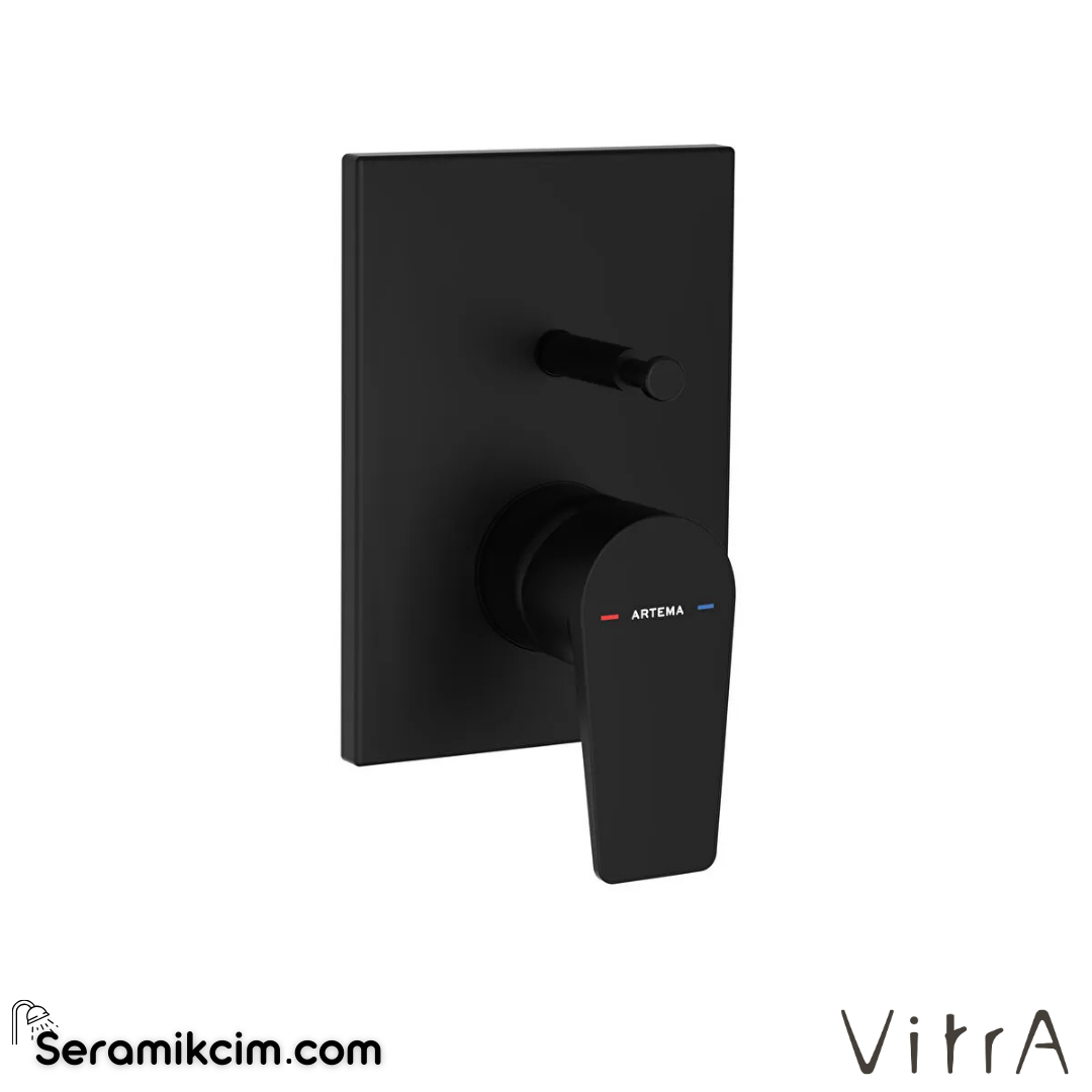 VitrA Flow Square Ankastre Banyo Bataryası (sıva üstü grubu) Mat Siyah A4320836 - A4320836