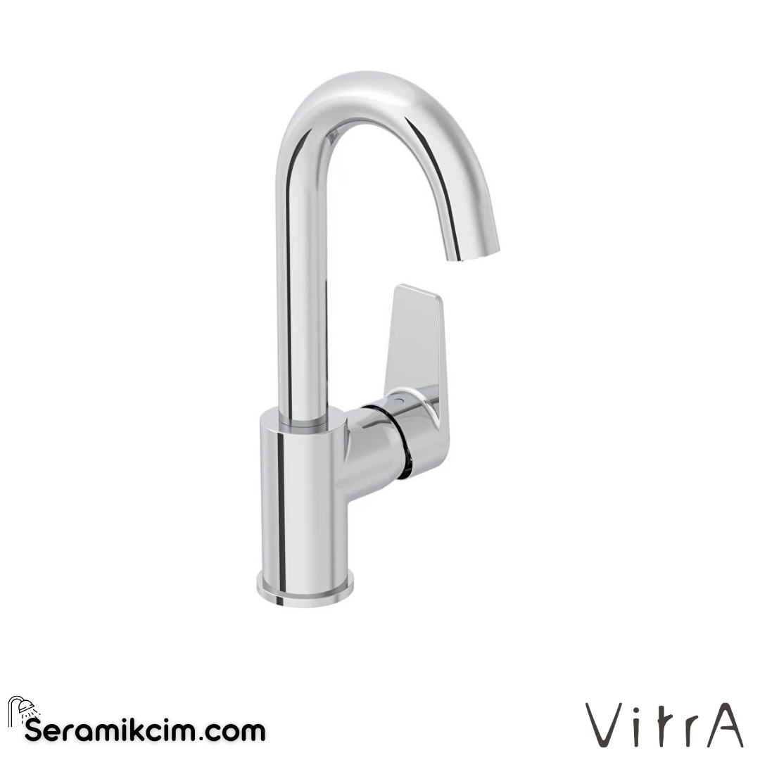 VitrA Flow Square BlueEco Lavabo Bataryası (döner borulu) Krom A43165ENR - A43165ENR