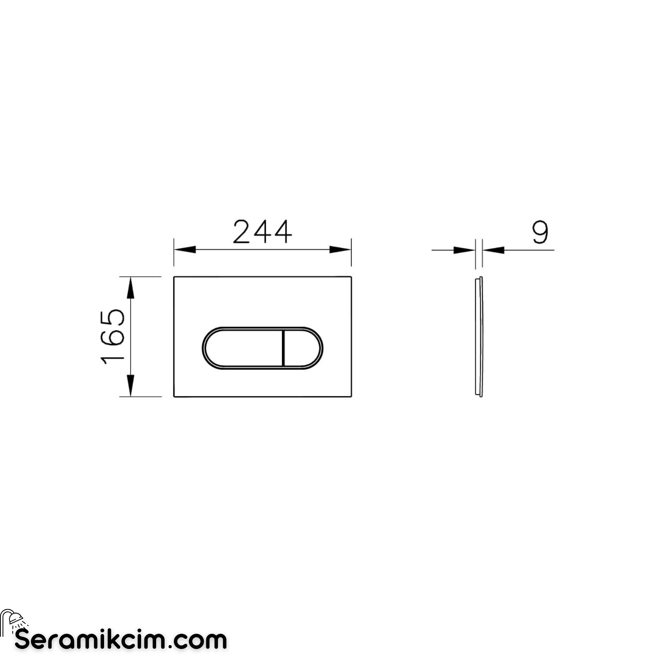 Vitra Gömme Rezervuar Seti Panel Ve Stop Valf Dahil 3/6 L Soft Bakır 800-2025
