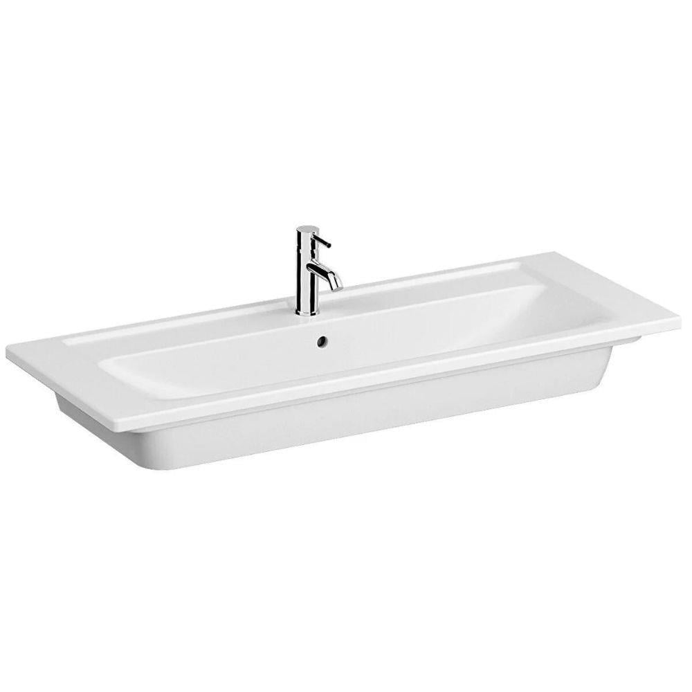 VitrA Integra Etajerli Lavabo 120x47 cm Tek Armatür Delikli, Su Taşma Delikli, Beyaz - 7058B003-0001