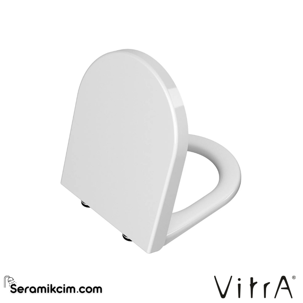 VitrA Integra Klozet Kapağı Duroplast, Üstten Sıkmalı Yavaş Kapanır, Kolay Sök-Tak, Metal Menteşeli, Beyaz 108-003R009 - 108-003R009