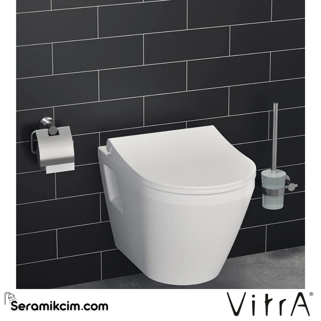 VitrA Integra Klozet Kapağı Slim, Duroplast, Üstten Sıkmalı Yavaş Kapanır, Kolay Sök-Tak, Metal Menteşeli, Beyaz 131-003R009 - 131-003R009