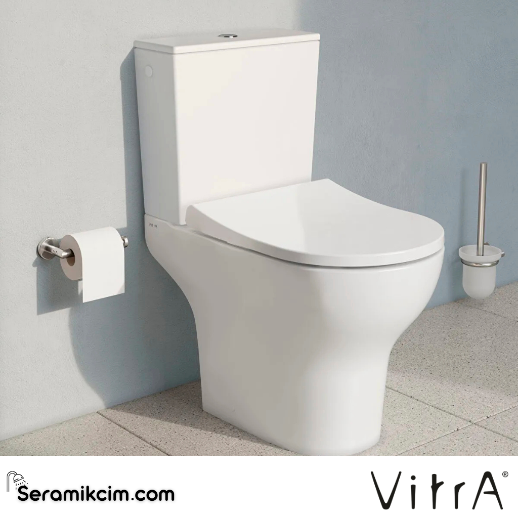 VitrA Integra Klozet Kapağı Slim, Duroplast, Üstten Sıkmalı Yavaş Kapanır, Metal Menteşeli, Beyaz 131-003-009 - 131-003-009