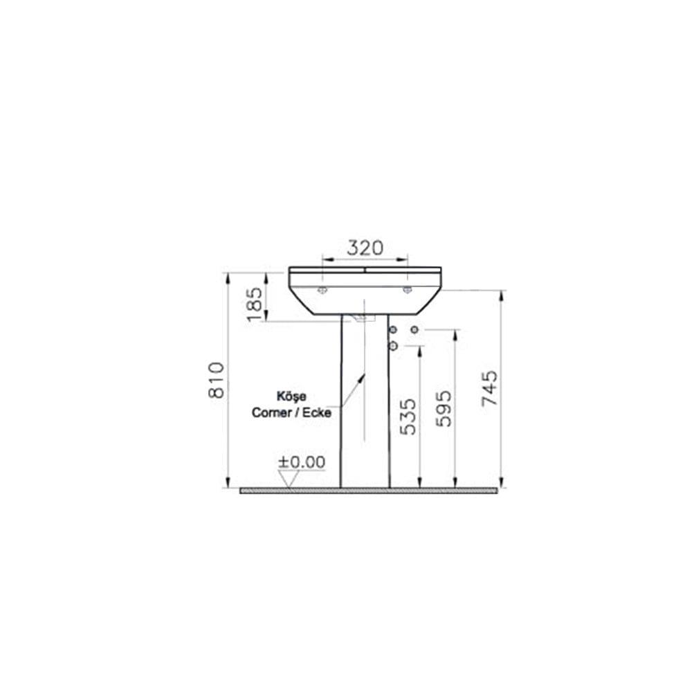 VitrA Integra Kolon Ayak  Beyaz - 6936L003-7035