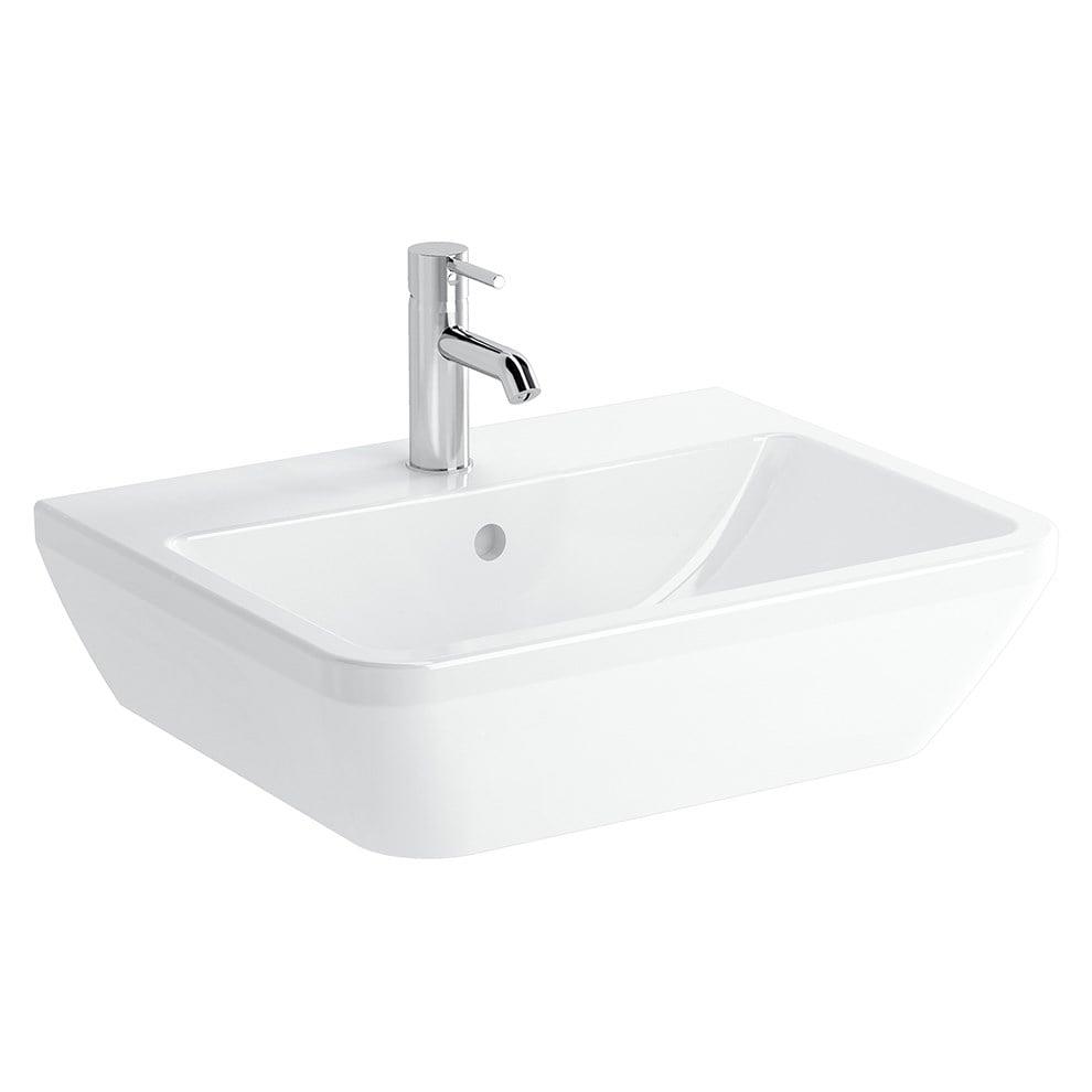 VitrA Integra Lavabo Dikdörtgen, 60x47 cm Tek Armatür Delikli, Su Taşma Delikli, Beyaz - 7050L003-0001