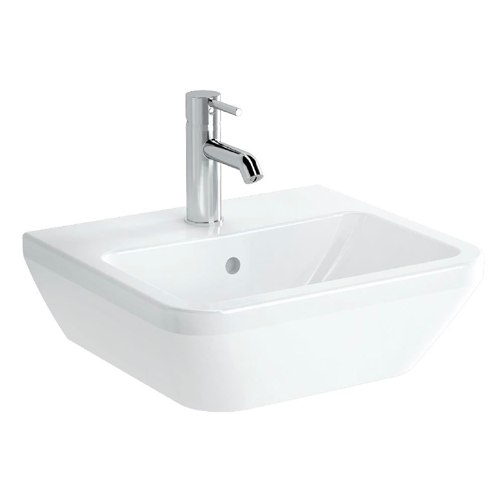 VitrA Integra Lavabo Dikdörtgen, Kompakt, 45x40 cm Tek Armatür Delikli, Su Taşma Delikli, Beyaz - 7047L003-0001