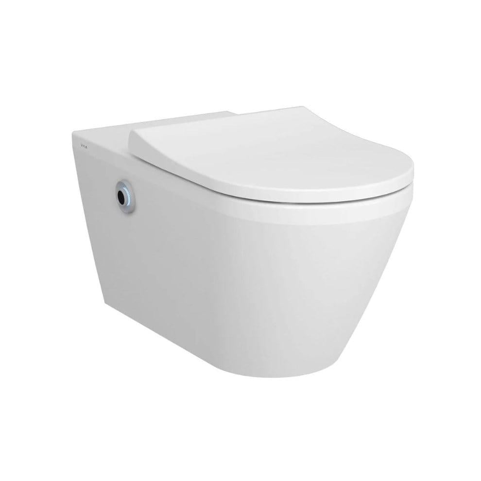 VitrA Integra Round Rim-ex Kanalsız Yüksek Klozet, 70 cm (Temassız Entegre Taharet Musluklu), Beyaz - 7098B403-6592