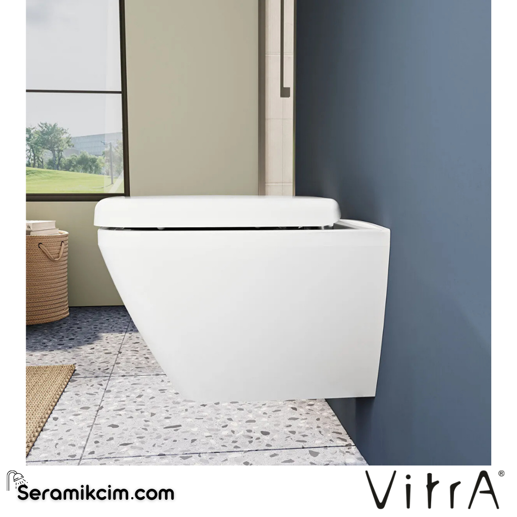 VitrA Integra Square Klozet Kapağı Duroplast, Üstten Sıkmalı Metal Menteşeli, Beyaz 91-003-001 - 91-003-001