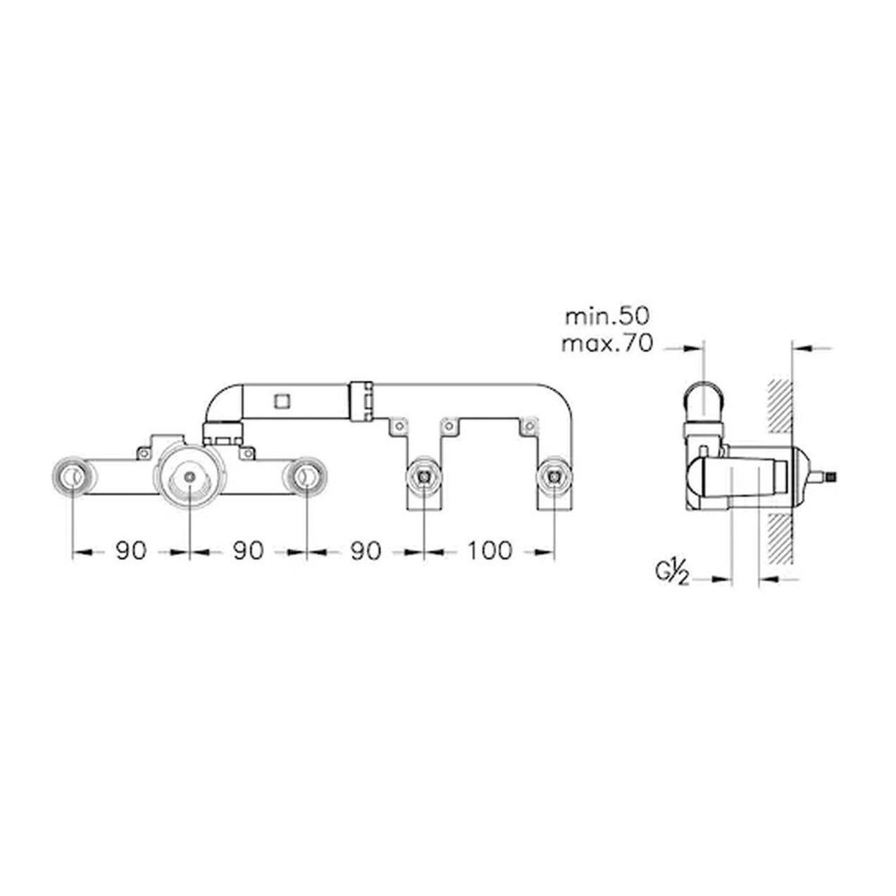 VitrA İstanbul Ankastre Banyo Bataryası (sıva altı grubu) A42847 - A42847