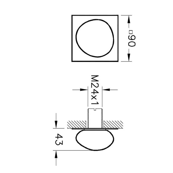 VitrA İstanbul Ankastre Stop Valf (sıva üstü grubu) A41450 - A41450
