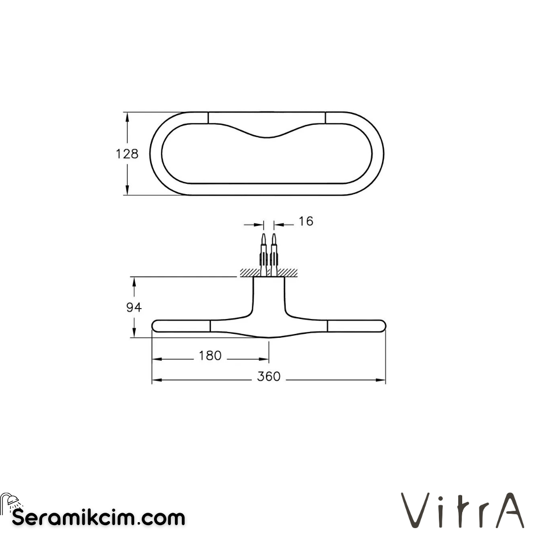 VitrA Istanbul Halka Havluluk Krom A48008