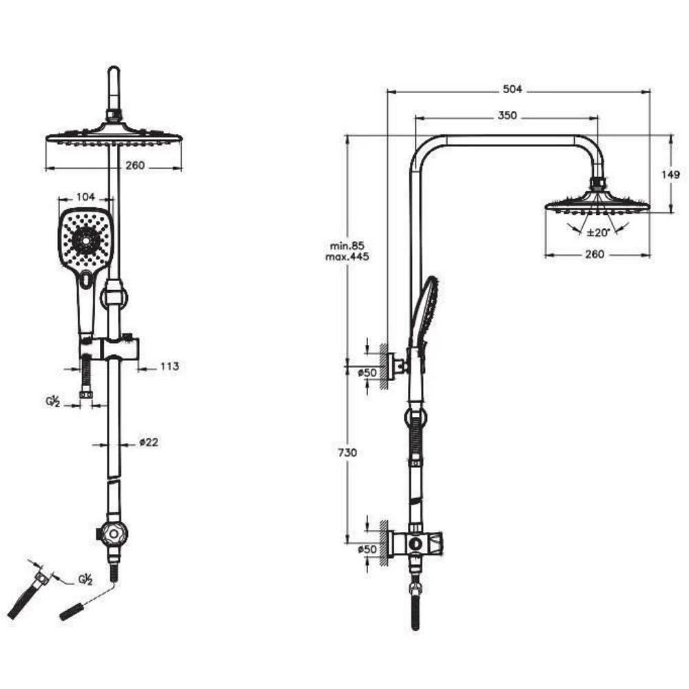 VitrA  Joy 3S Duş Sistemi A45787 - A45787