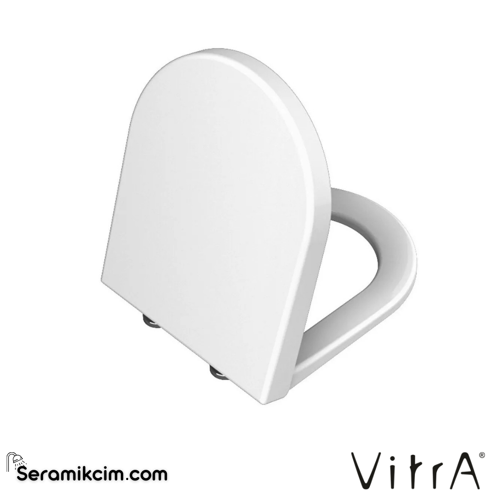 VitrA Klozet Kapağı Duroplast, Üstten Sıkmalı Yavaş Kapanır, Kolay Sök-Tak, Metal Menteşeli, Beyaz 72-003R309 - 72-003R309