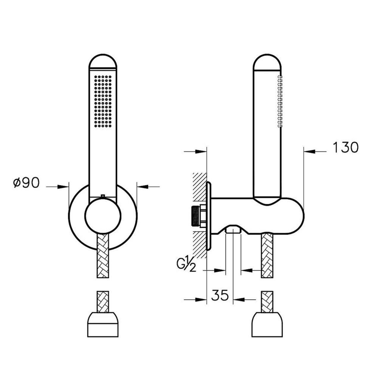 VitrA Liquid 1F El Duşu Takımı A4279639 - A4279639