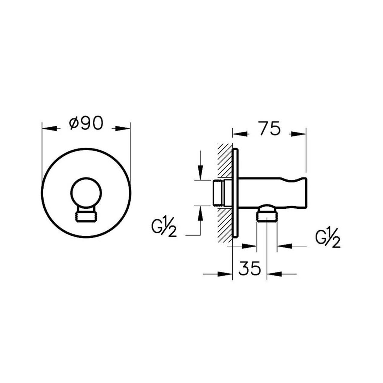VitrA Liquid  Ankastre El Duşu Çıkışı A4279539 - A4279539
