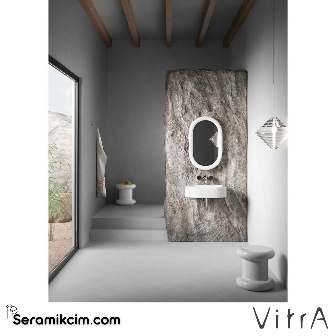 VitrA Liquid Lavabo 60x50 cm Tek Armatür Delikli, Su Taşma Delikli, Clean, Beyaz - 7316B403-0001