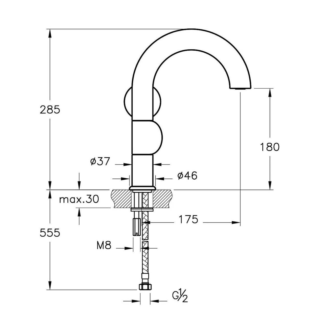 VitrA Liquid Lavabo Bataryası (Sağdan Kullanım) A42749 - A42749