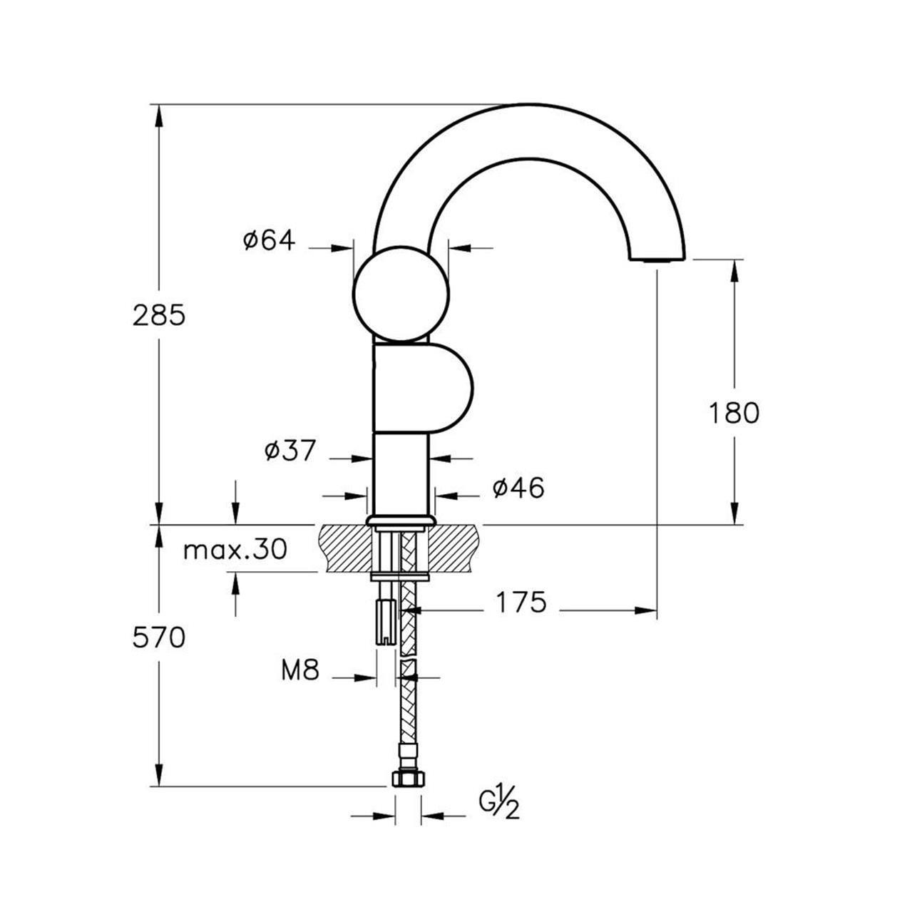 VitrA Liquid Lavabo Bataryası (Soldan Kullanım) A4275539 - A4275539