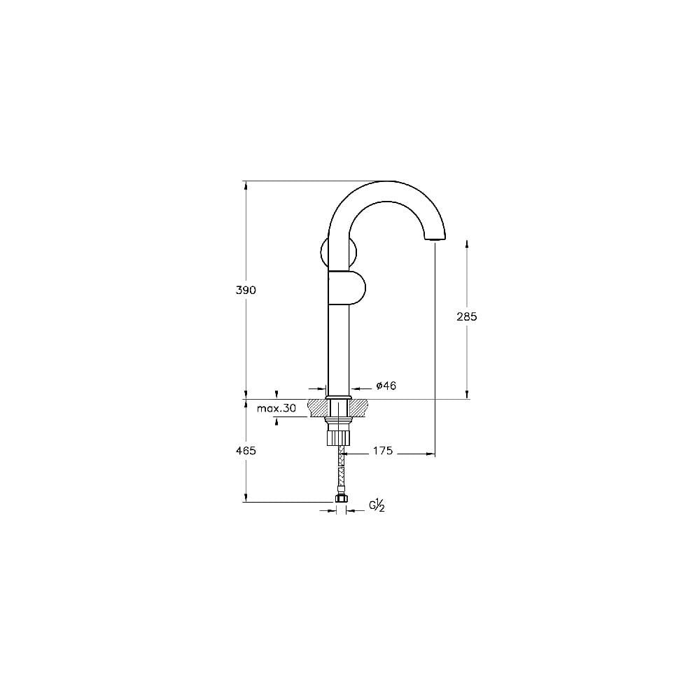 VitrA Liquid Lavabo Bataryası (Yüksek, Sağdan Kullanım) A4279139 - A4279139