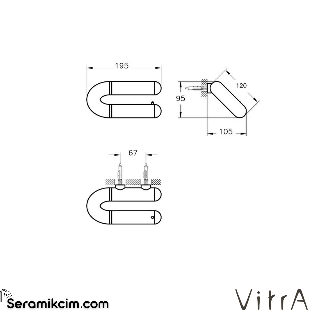 VitrA Liquid Tuvalet Kağıtlığı Parlak Siyah A4456539