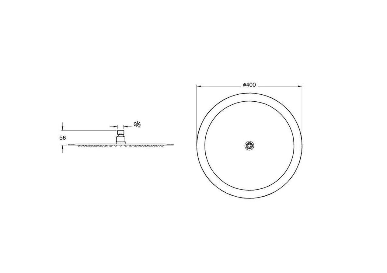 Vitra Lite Ls Duş Başlığı (400 Mm), Altın - A4564623