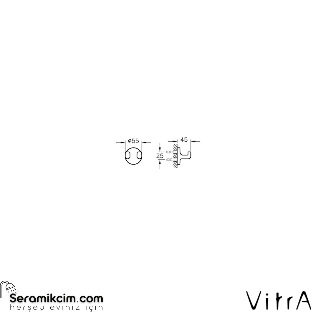 Vitra Marin Askı İkili Krom