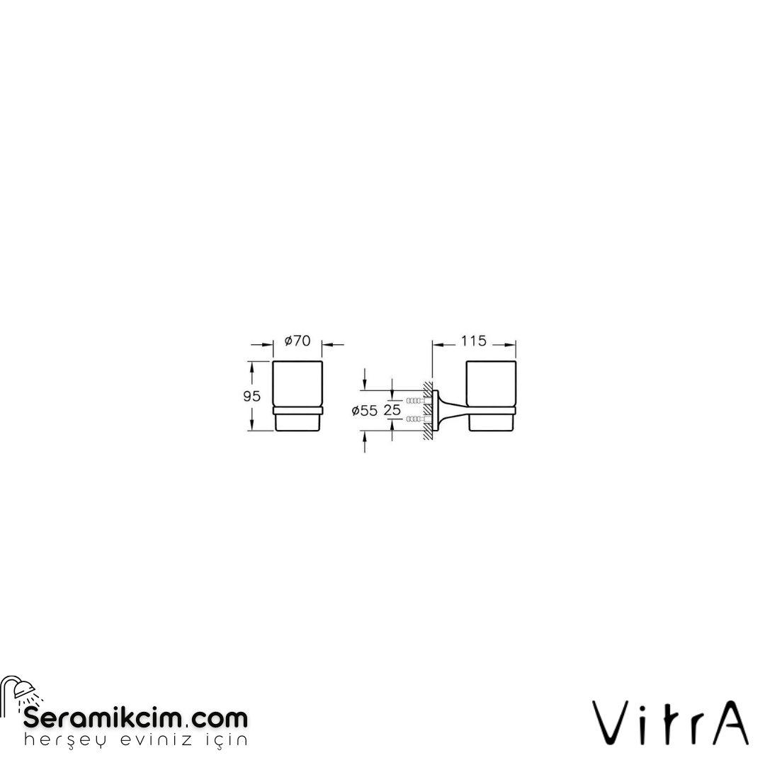 Vitra Marin Diş Fırçalığı Krom