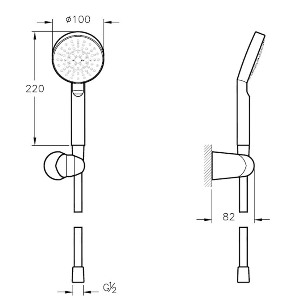 Vitra Master 1F El Duşu Takımı  - A45692