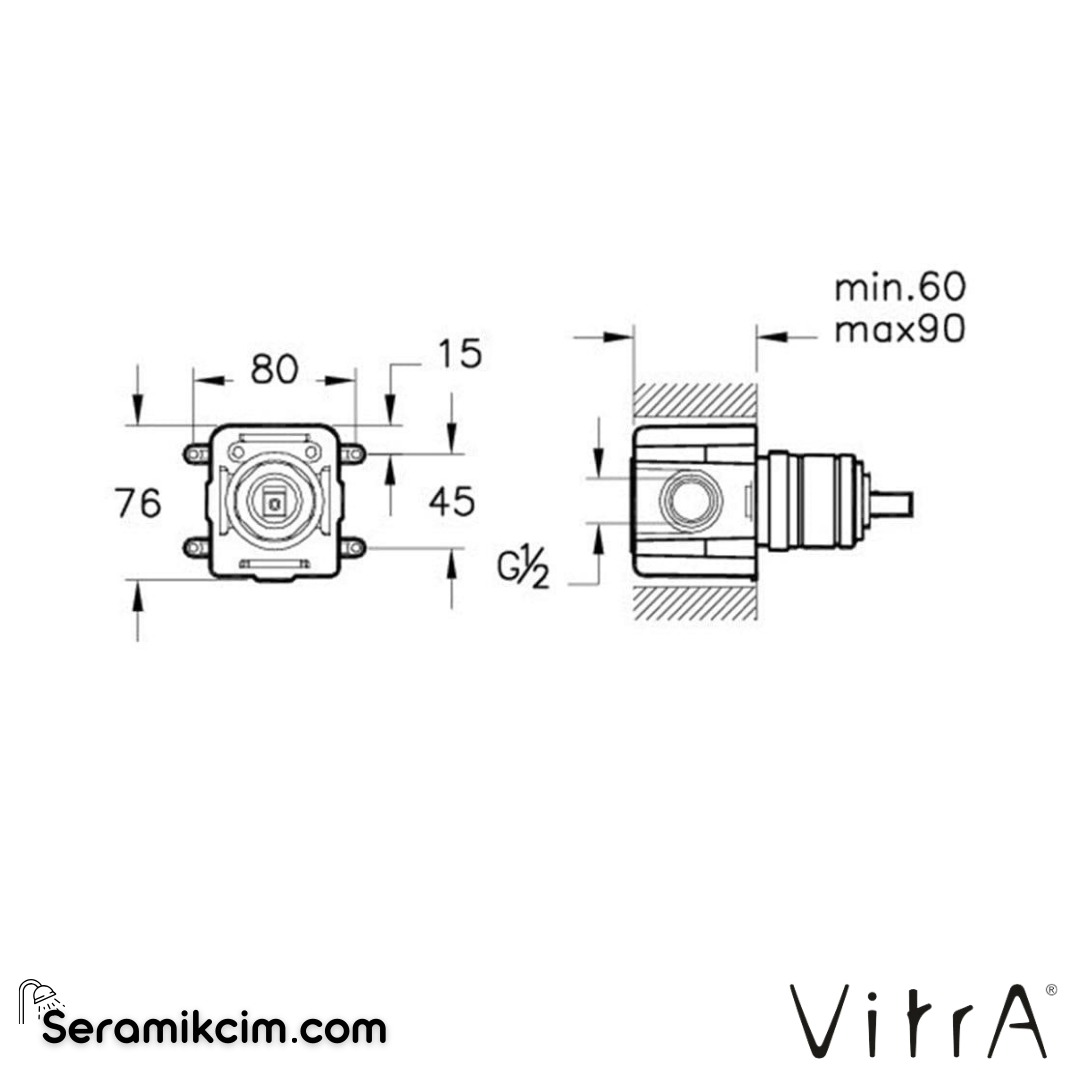 Vitra Memoria Ankastre Duş Bataryası (Sıva Altı Grubu) A42213 - A42213