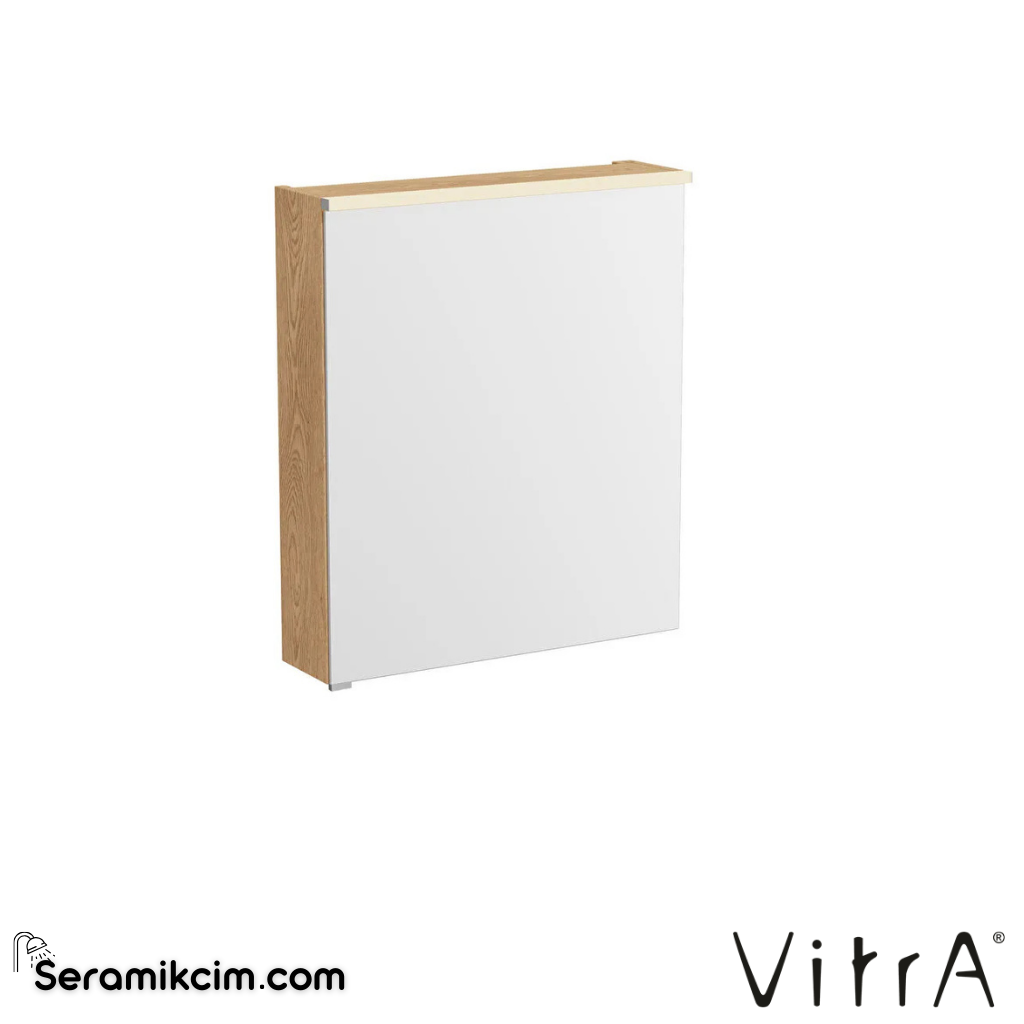 VitrA Metropole Edge Dolaplı Ayna 60 cm, aydınlatmalı sensörlü, açık meşe, sol 67145 - 67145