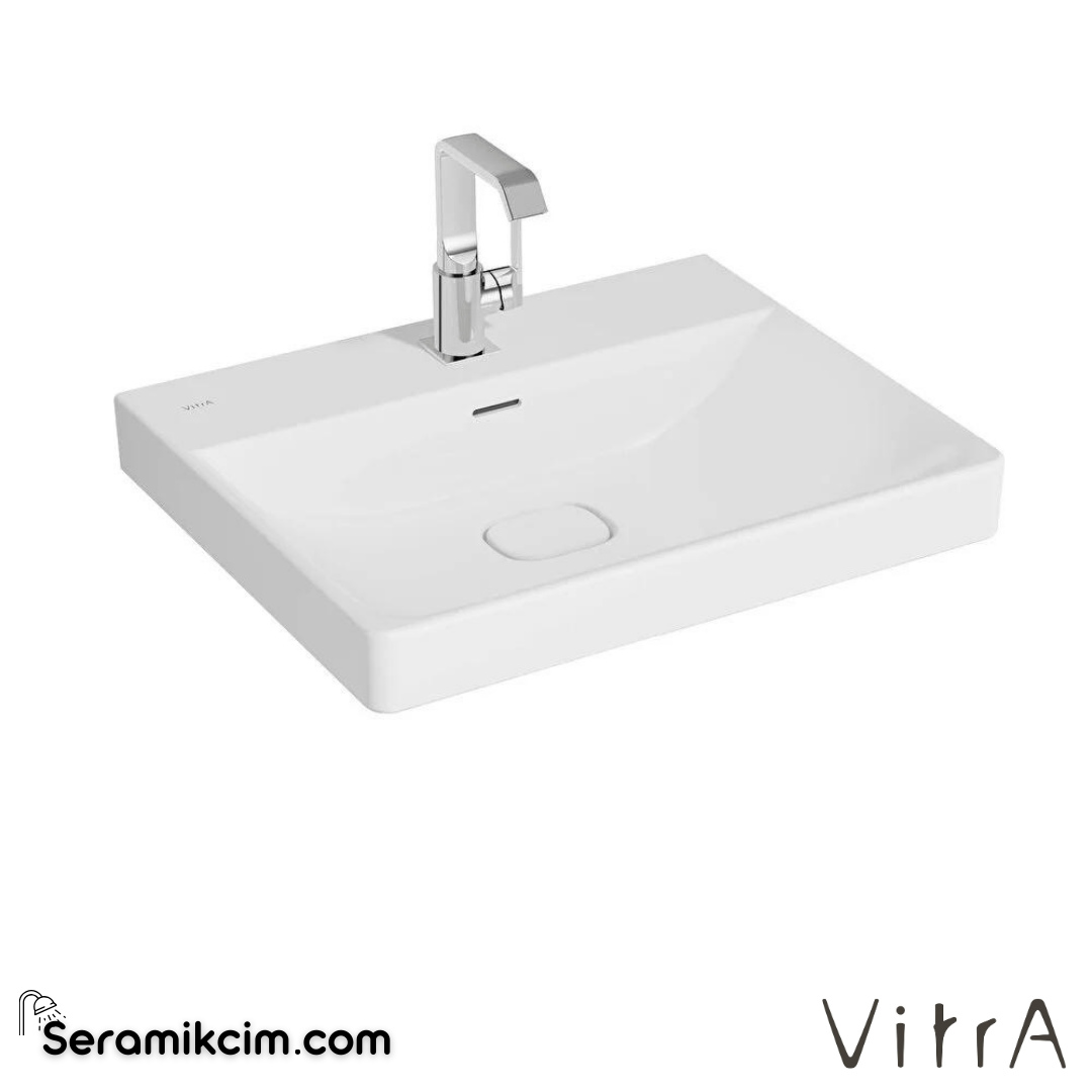 VitrA Metropole Lavabo 60x47 cm Tek Armatür Delikli, Su Taşma Delikli, Mat Beyaz - 7526B001-0001