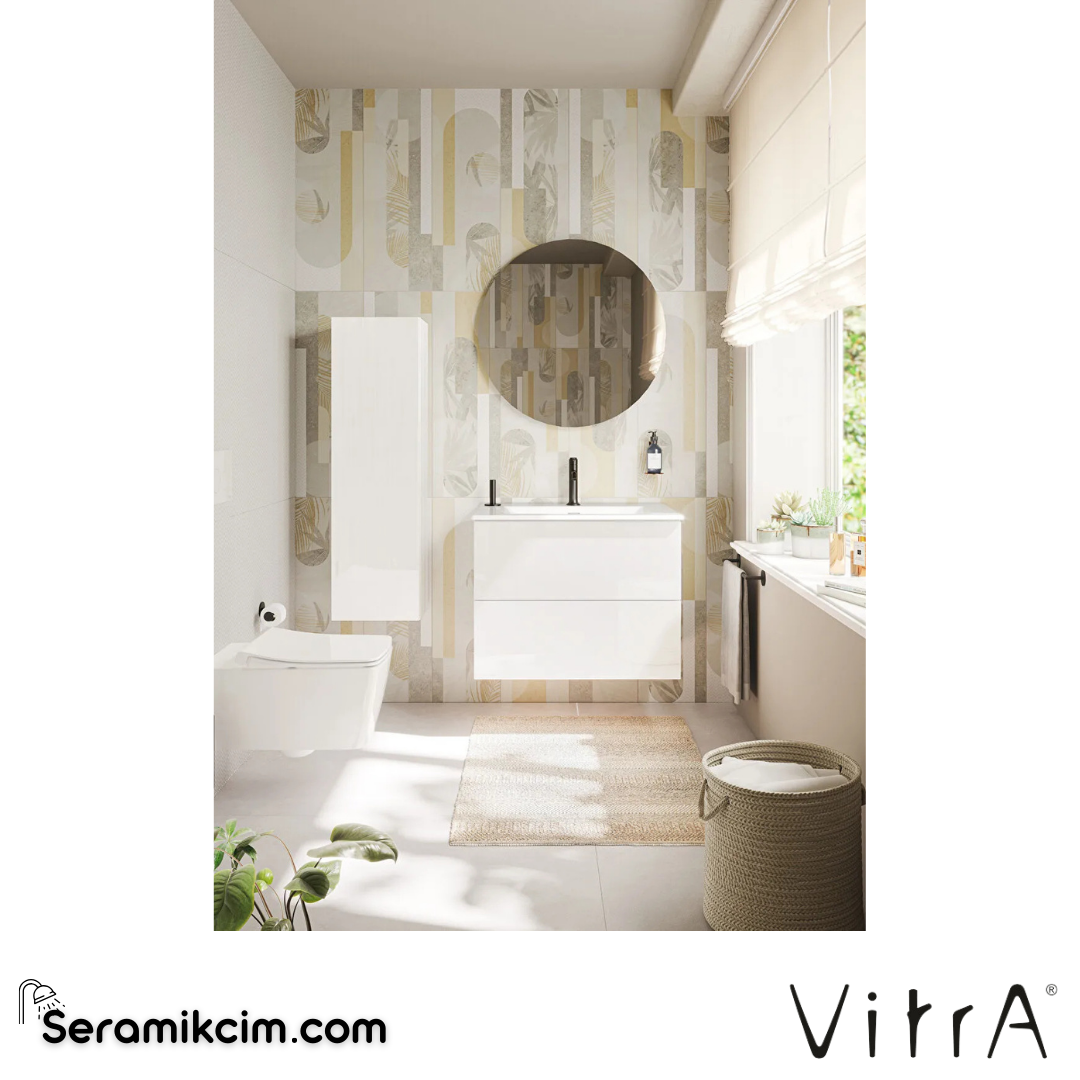 VitrA Metropole Pure Boy Dolabı 35 cm, kısa parlak beyaz, sağ 67343 - 67343