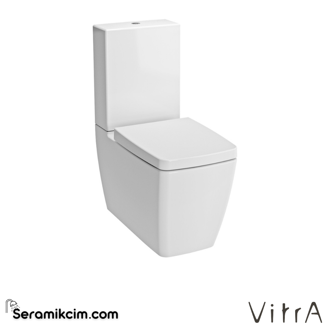 VitrA Metropole Takım Klozet Duvara Tam Dayalı, 65 cm Taharet Borulu, Beyaz - 5677B003-0092
