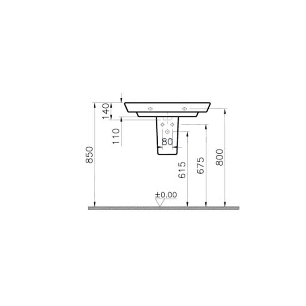 VitrA Metropole Yarım Ayak  Beyaz - 4456B003-0156