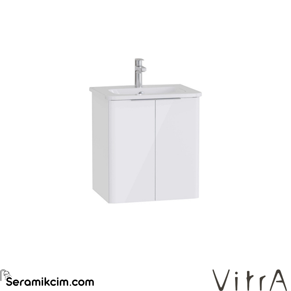 Vitra Mia Plus Round Lavabo Dolabı 60 Cm İki Kapaklı Parlak Beyaz 69812
