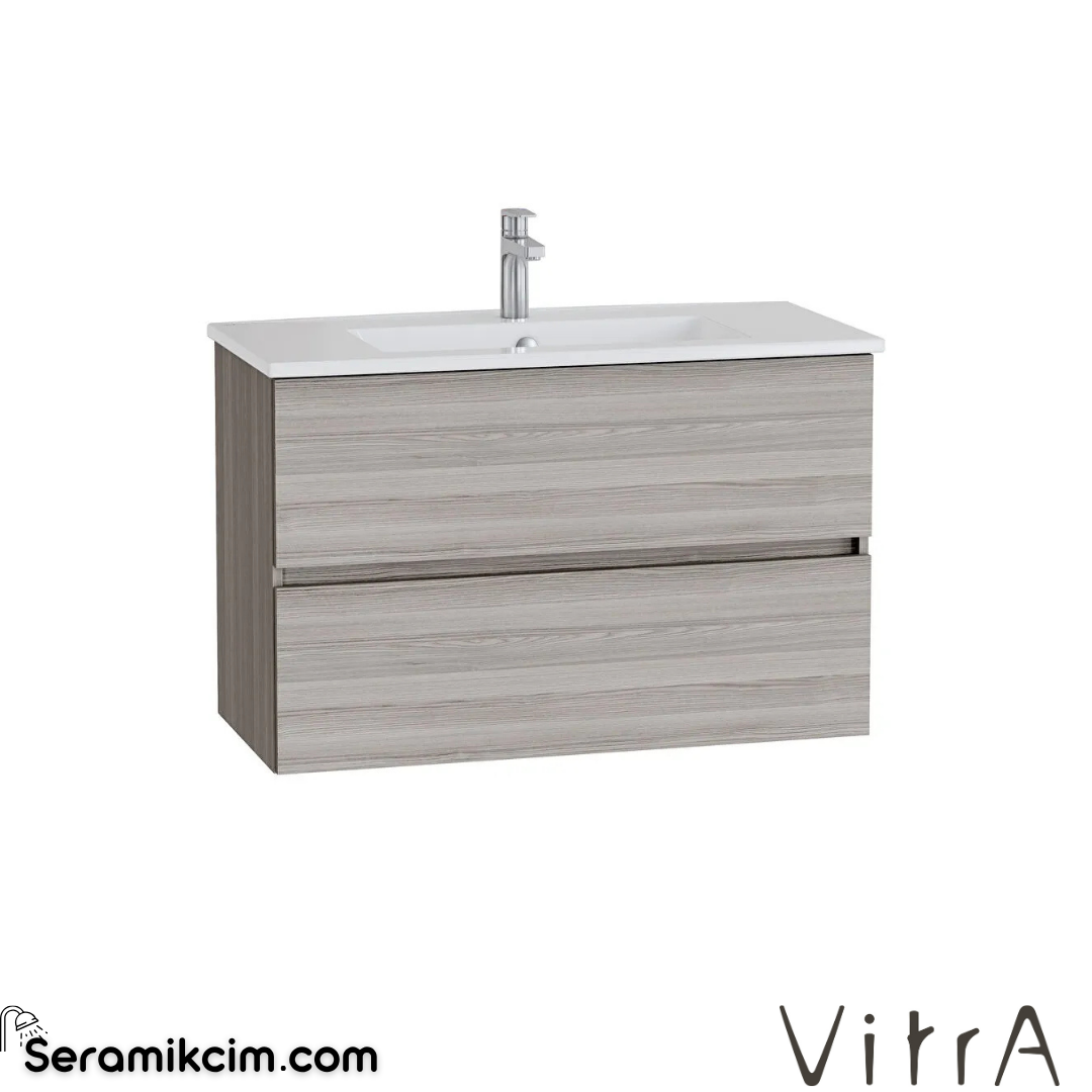 VitrA Mia Plus Square Lavabo Dolabı 100 cm iki çekmeceli cordoba 69804