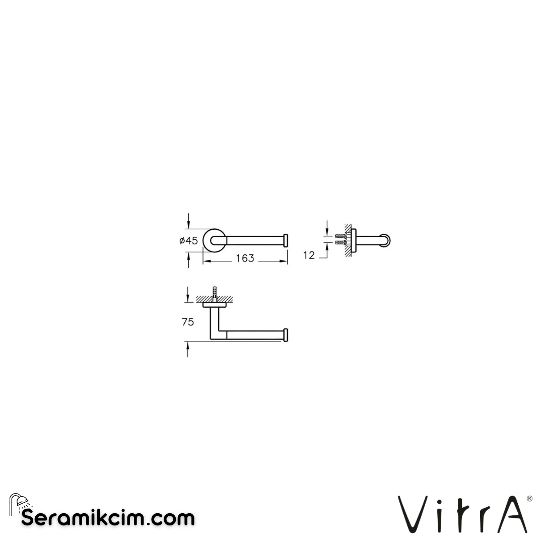VitrA Minimax Yedek Tuvalet Kağıtlığı A44789 - A44789