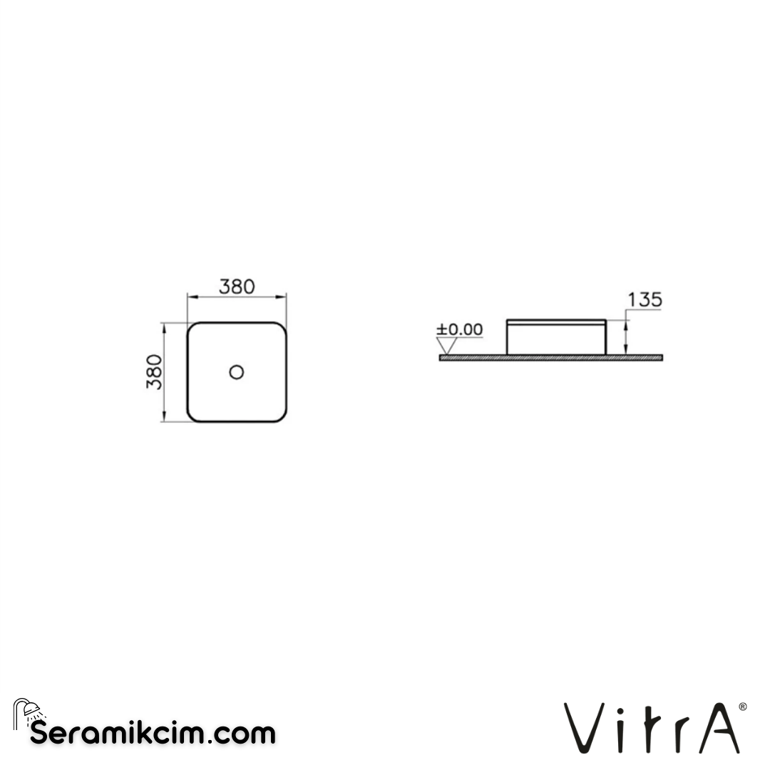 VitrA Nest Trendy Alt Ünite 35 cm parlak antrasit 56195 - 56195