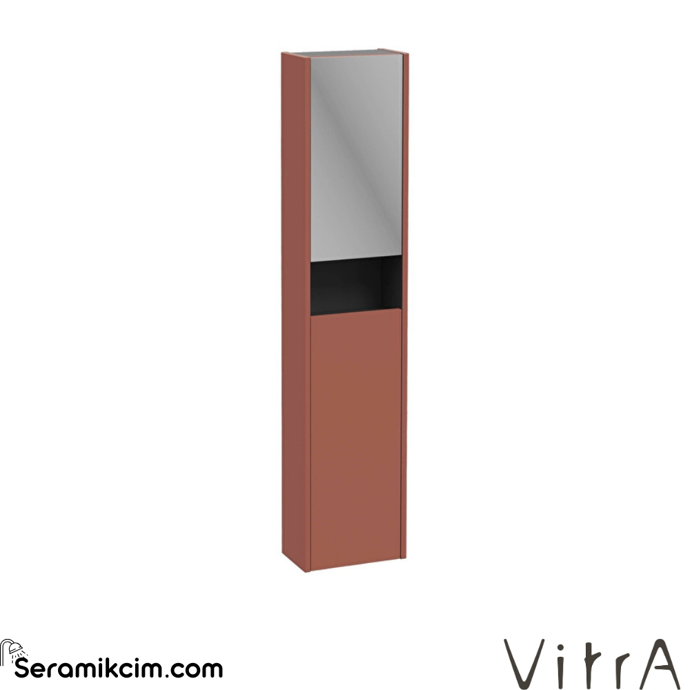 Vitra New Integra Square Boy Dolabı 30 Cm İki Kapaklı Dar Mat Kırmızı Sağ 80340