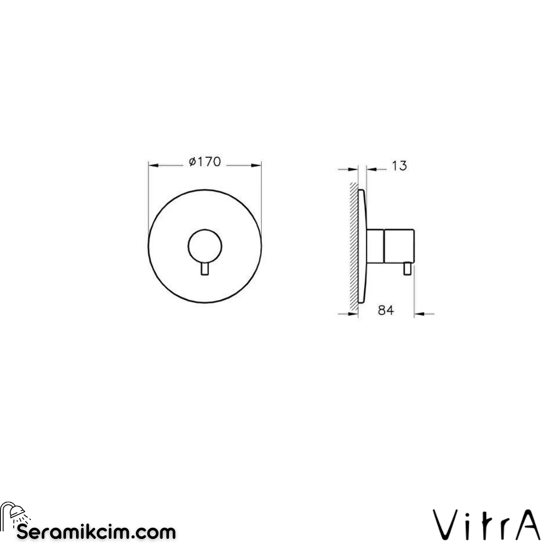 Vitra Origin Ankastre 3 Yollu Yönlendirici (V-Box Sıva Üstü Grubu), F.Nikel