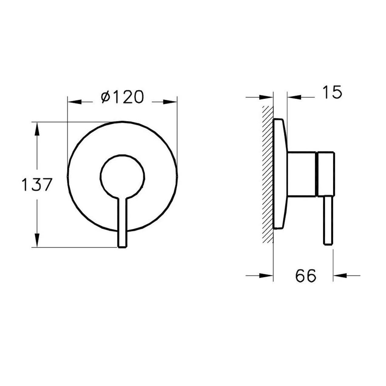 VitrA Origin Ankastre Duş Bataryası (minibox, sıva üstü grubu) A4262129 - A4262129
