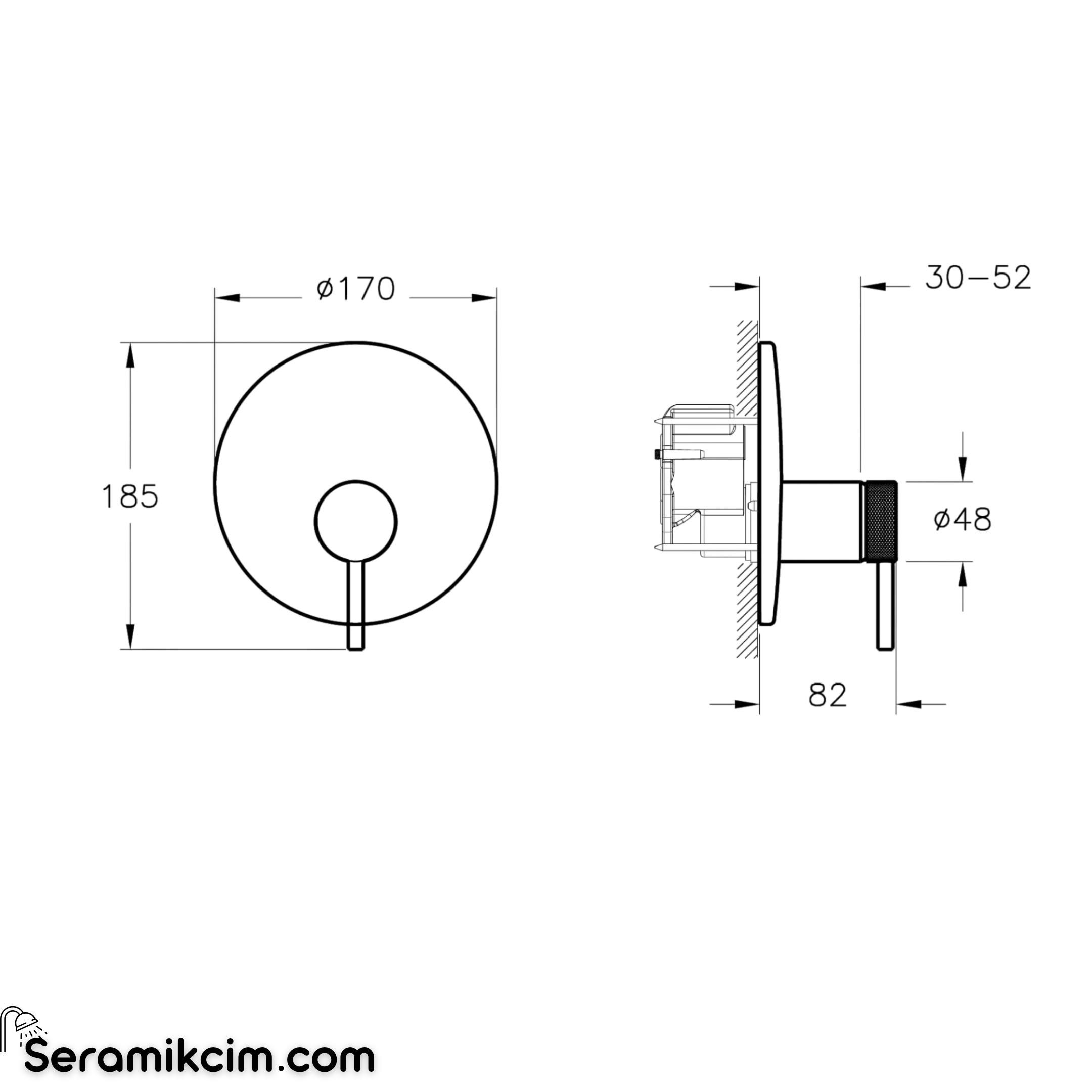 Vitra Origin Aura Ankastre Duş Bataryası (V-Box) (Sıva Üstü)Fırçalı Nikel A4366634