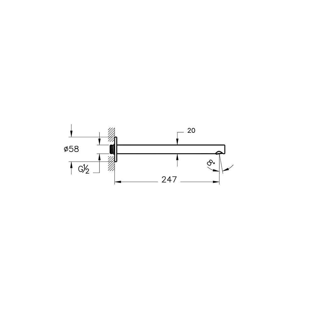 VitrA Origin Çıkış Ucu (duvardan) A4268329 - A4268329