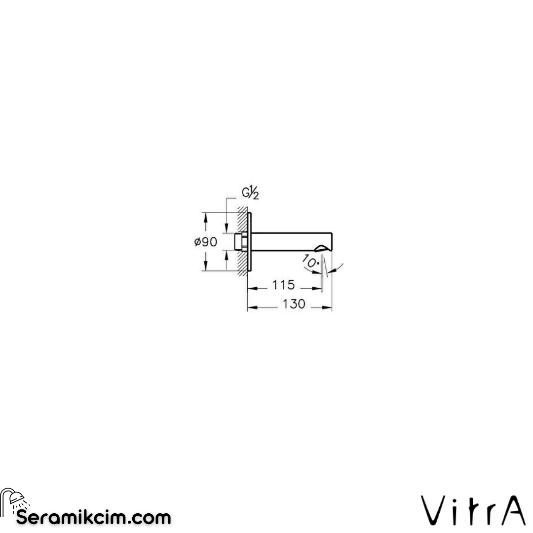 Vitra Origin Çıkış Ucu , F.Nikel