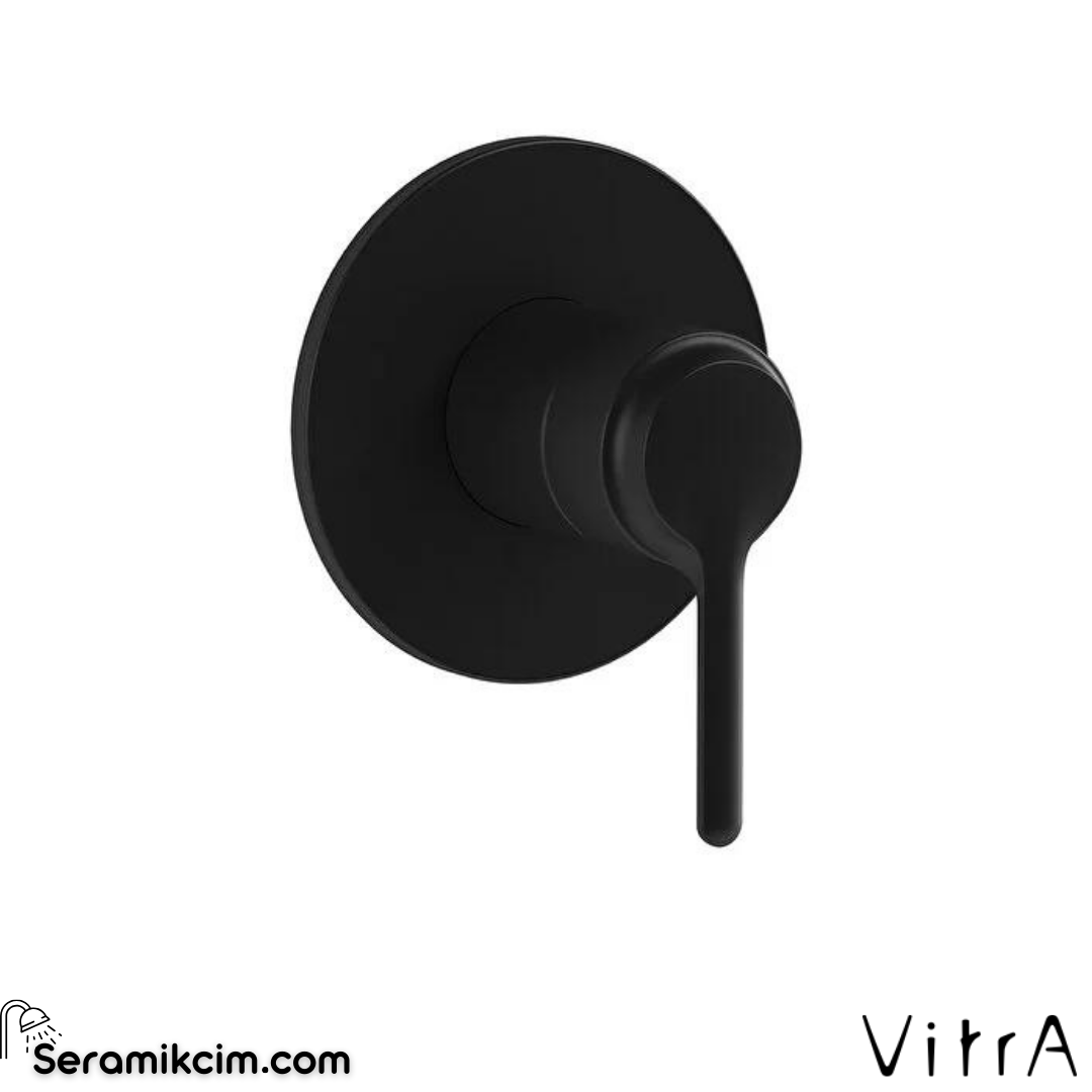 Vitra Origin Classic Ankastre Duş Bataryası (Minibox) (Sıva Üstü Grubu), Mat Siyah